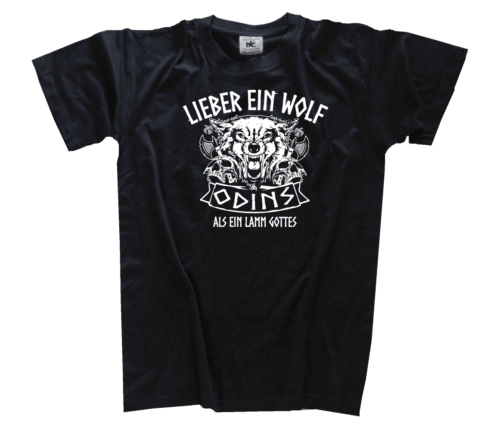 Lieber ein Wolf Odins als ein Lamm Gottes T-Shirt S-XXXL - Zdjęcie 1 z 1