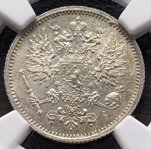 1891-L Finland 50 Penniä NGC MS 63 - Picture 3 of 6