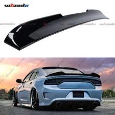 FIT 2015-2023 Dodge Charger Gloss Black JDM V Style Rear Window Roof Spoiler Lip