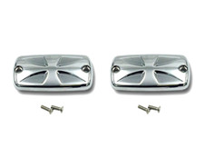HONDA VTX1800 N Chrome Master Cylinder/Reservoir Tops/Caps/Covers (Pair) M023451