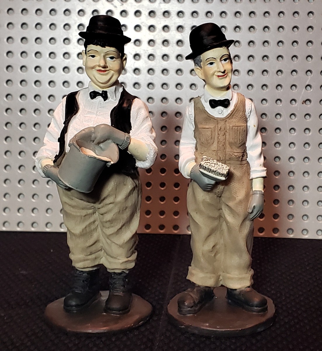 Laurel & Hardy Vintage Set 4.5” Resin Figurines by K's