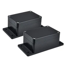 2 Pack IP65 Electronic Project Box Plastic ABS Waterproof Black Junction Box ...