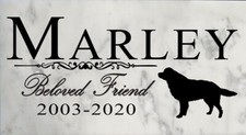 Customized Beloved Friend Dog Memorial Outdoor Stone Marker Select Your Breed