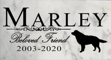 Customized Beloved Friend Dog Memorial Outdoor Stone Marker Select Your Breed 