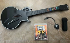 PS3 Guitar Hero Wireless Controller Bundle w/dongle tested, strap, and GH3 game.