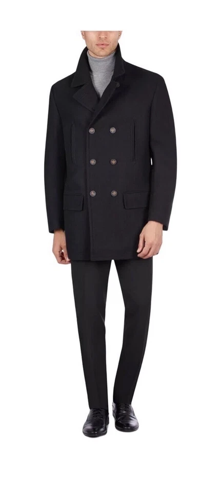 Chaquetón LAUREN RALPH LAUREN Para Hombres Mezcla de Lana Luke Calce Clásico Negro Talla 40 Nuevo con Etiquetas Foto 3 de 3