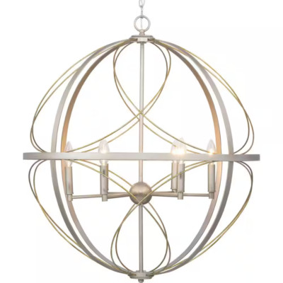 Progress Lighting Brandywine Collection 6-Light Silver Ridge Pendant P500069-134