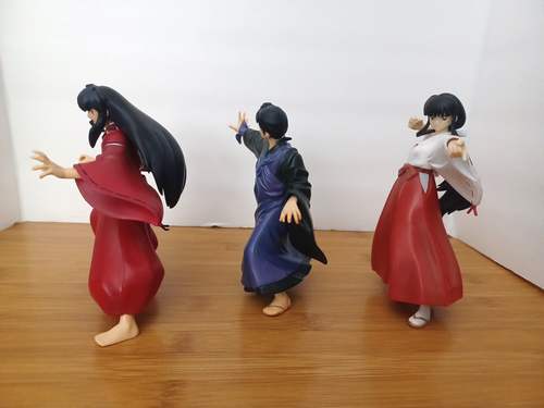 INUYASHA Lot Of 3 KIKYO MIROKU TOYNAMI Anime Toynami 2004 Action Figure LOOSE - Picture 4 of 9