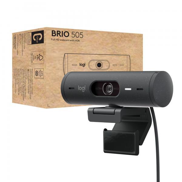 Logitech Brio 505 webcam 4 MP 1920 x 1080 Pixel USB Nero (Brio 505 webcam 4 MP 1