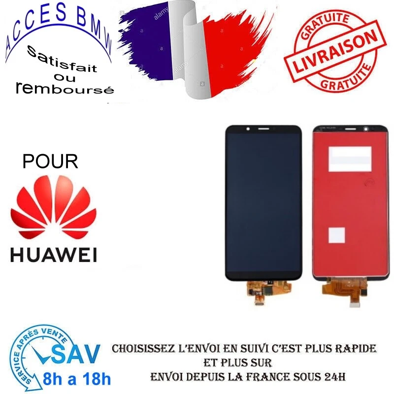 Vitre Tactile + Ecran LCD Pour Huawei Honor 7 Noir + Outils - Photo 1/1