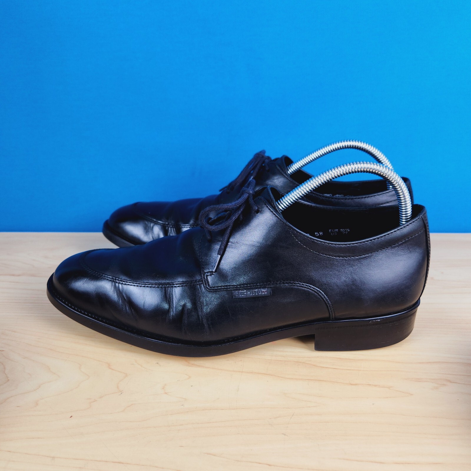 SAOLA Scarpe eleganti Mephisto Air Jet da uomo taglia 11 Derby in pelle nera punta grembiule