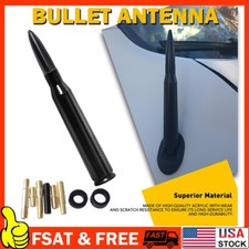 Universal 5.5 Screw Black Car Bullet Style Antenna Aluminum Radio Fm Antena Usa