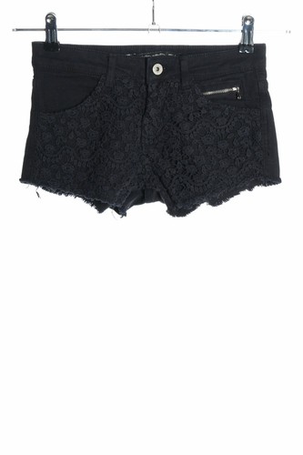 BERSHKA Pantalón corto negro look casual Mujeres Talla EU 32 Piratas | eBay