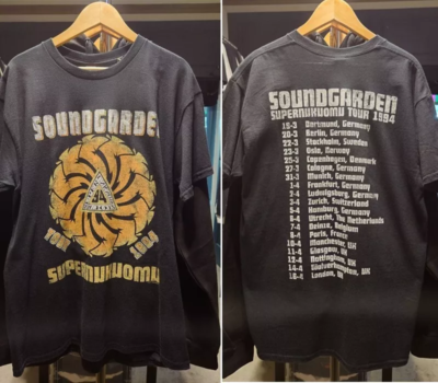 Soundgarden Superunknown Tour 94 2 sided T Shirt Full Size S Soundgarden Superunknown Tour 94 2 sided T Shirt Full Size S