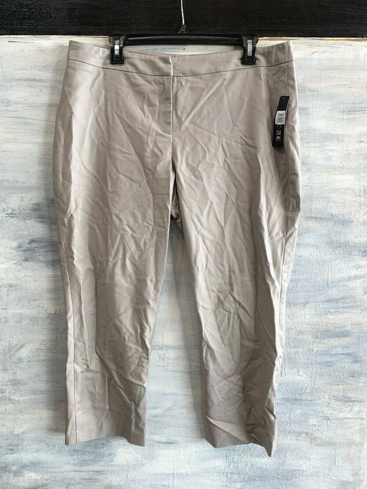 NEW! NIC + ZOE S171804P Capri Cropped Work Pants, 14P - French Linen - $128