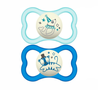 MAM Air Night Glows in the Dark Pacifier  2-Pack  Size 16+ Months