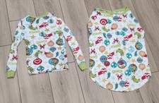 Dr Seuss The Grinch Holiday Christmas matching kid Siz3 6  dog XL shirt pajamas