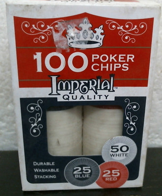 Patch Products, Inc. 1456 100pk Poker Chips, FREE SHIP