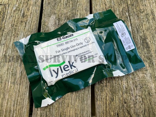 2 x TYTEK EZ-GAUZE PRIMED COMPRESSED GAUZE ROLL Trauma First Aid Kit H&H Bandage - Picture 2 of 11