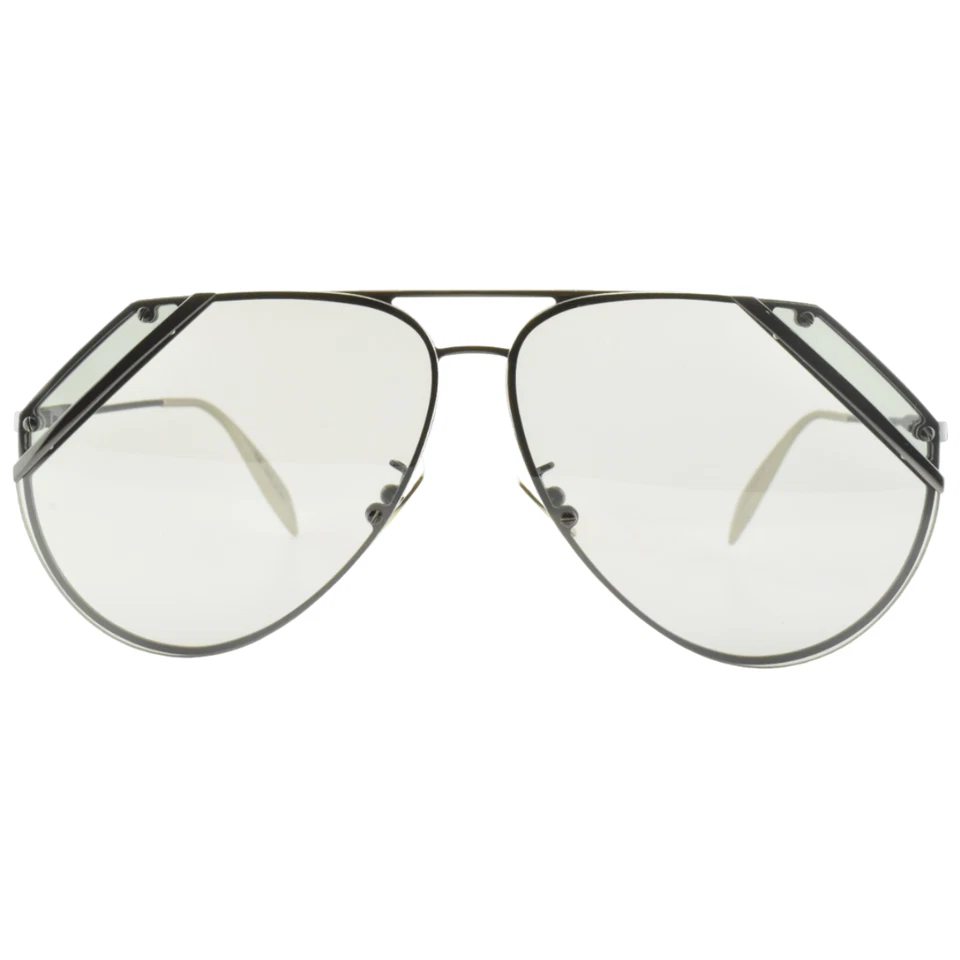 ¡¡NUEVO!! Gafas de sol Alexander McQueen AM 0092S 001 gris piloto borde completo unisex Foto 3 de 4