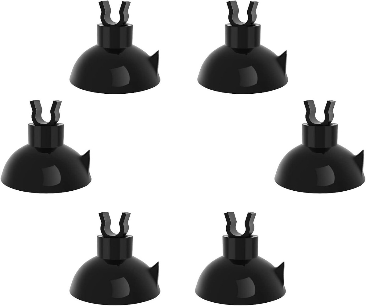 Pawfly Aquarium Suction Cup Clips For Standard 3/16 ID Airline Tubing Clear Air Hose Holder Clamp Accessories For Fish Tank Aeration Setup, 20 Pack