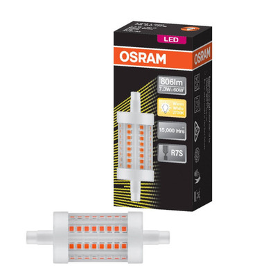 OSRAM 7.3W R7S LED  78mm 60 watt Warm White 2700K 806 lumen Lamp bulb AC45782