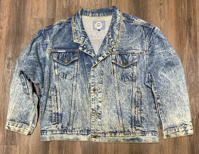 R. G. Brown's Denim Jacket Size XL Blue Acid Wash