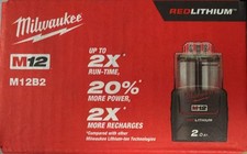 MILWAUKEE 2.0Ah Battery M12 M12B2 Redlithium 12  Genuine Authentic