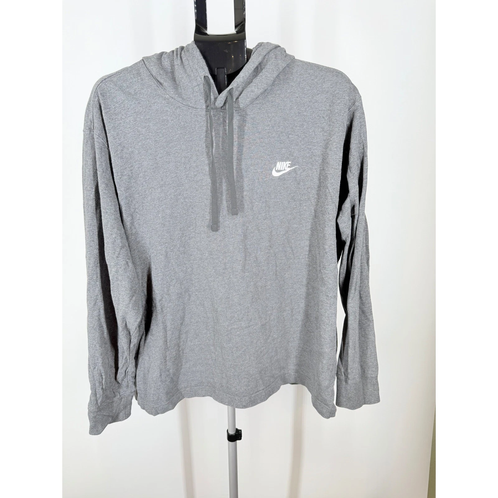 Nike Mens Sportswear Lightweight Hoodie Long Sleeve Grey Futura Logo XXL