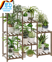 Bamworld PflanzenstäNder BlumenstäNder Pflanzenregal Indoor Outdoor FüR 7 Etagen