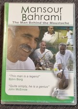 MANSOUR BAHRAMI. THE MAN BEHIND THE MOUSTACHE  2x DVD. TENNIS. SIGNED to Brendan