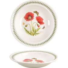Portmeirion Botanic Garden Poppy 9" Individual Rim Pasta Bowl