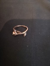 Ring 18k Rose Gold Coated Brass Adjustable Size