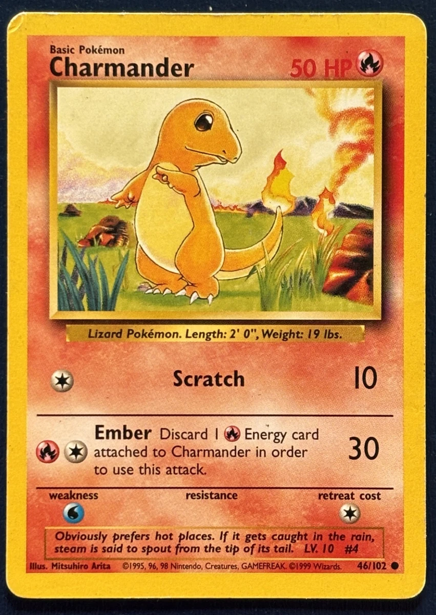 Charmander Pokmon TCG Base Set Individual Collectible Card Game Cards for  sale - eBay