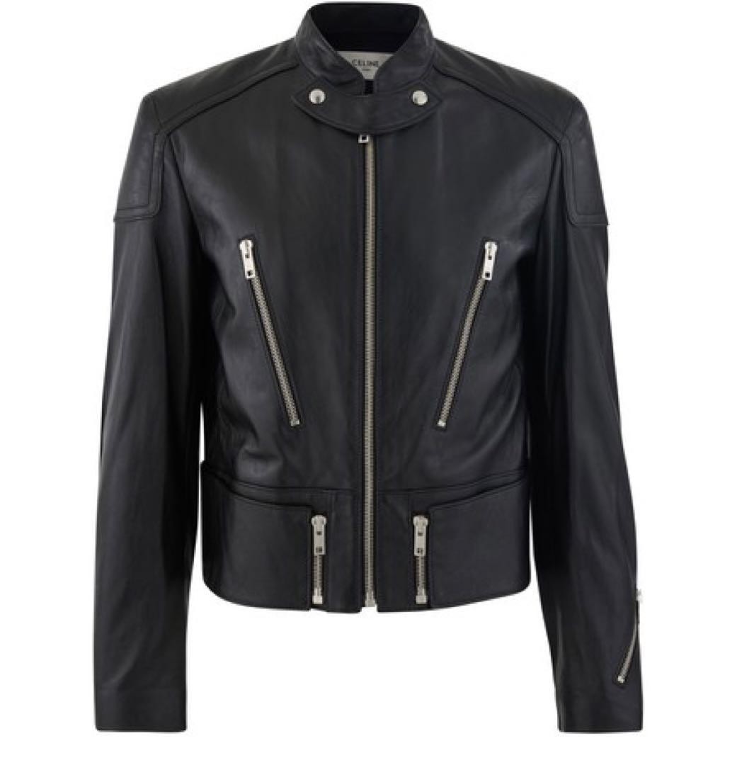 CELINE 2021SS Leather Jacket Mens Size 44 Excellent Condition image 3