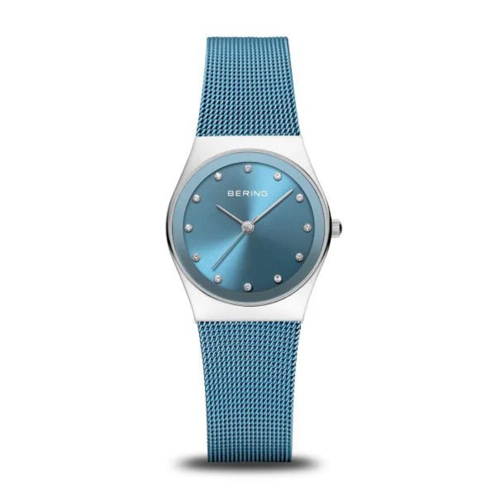 BERING Classic Collection 12927-308 Damenuhr Quarz Edelstahl Blau Milanaise - Bild 2
