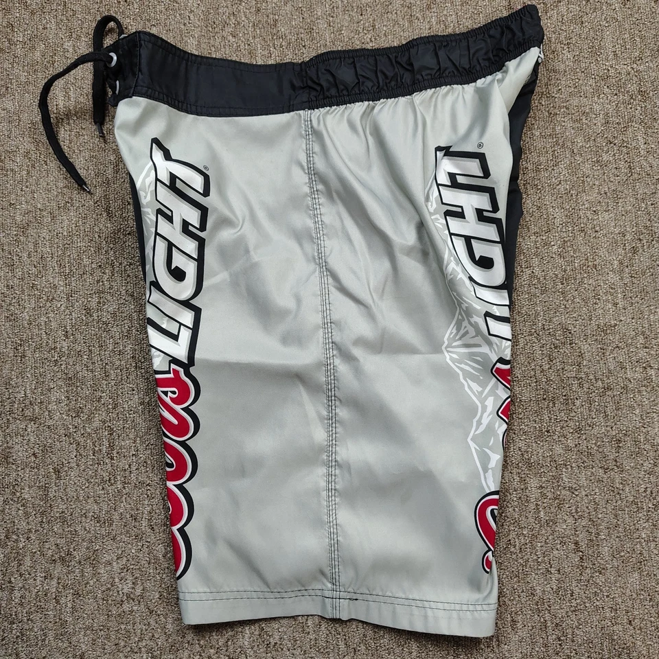 Pantalones Cortos de Natación COORS LIGHT Hombres 36 Carga Bloques de Color Logo Spellout Playa Foto 2 de 4