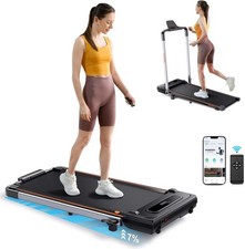Tapis Roulant Elettrico Pieghevole 4 in 1, Velocità 1-12 km/h, Inclinazione 7%,