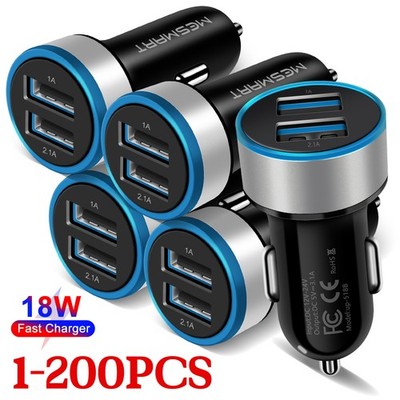 1-200X Dual USB 3.1A 20W Fast Charging Adapter Cigarette Lighter Car Charger Lot