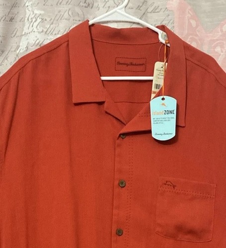 Herren Tommy Bahama Royal Bermuda Kurzarm Button Down Camp Hemd Rot Gr. 3XT - Bild 2 von 12