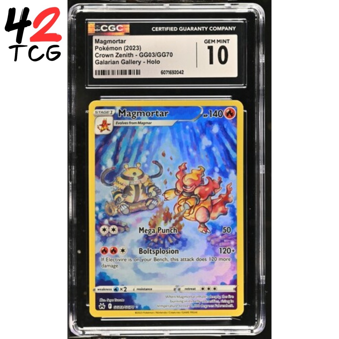CGC Gem Mint 10 Magmortar GG03/GG70 Pokémon Crown Zenith Galarian