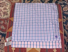 Brooks Brothers Plaid Pocket Square Lot Of 2 Blue Pink Purple Handkerchief Rich