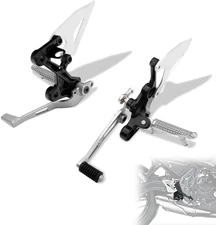 Front Driver Footrests Kit,Rider Foot Pegs+Gear Shift Lever/Brake Pedal+Footpeg 