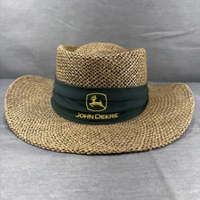 John Deere Men's Straw Hat Farming Golf Casual Wear Hat Cap sz L *Read