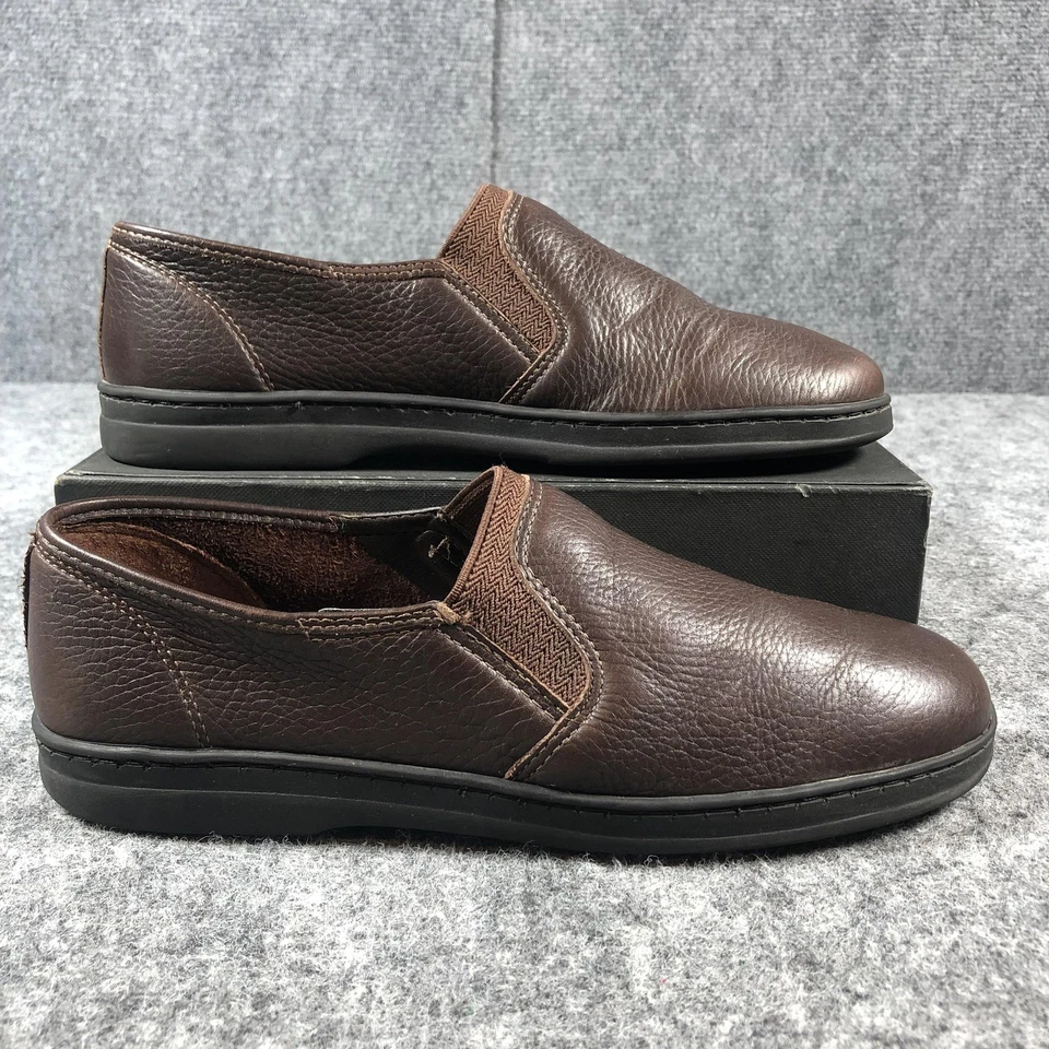 Azaleia Zapatos Mujer’s 8 Marrón Cuero Sin Cordones Cómodos Mocasines Informales Foto 2 de 4