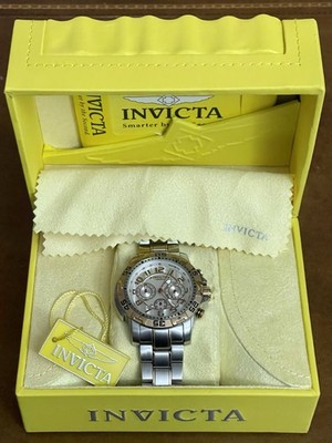 NIB New Battery INVICTA Signature Silver Dial Two Tone SS Mens Watch 7197
