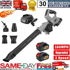 3 Speed Powerful Cordless Leaf Blower Snow Dust Air Blower with 2 Battery 