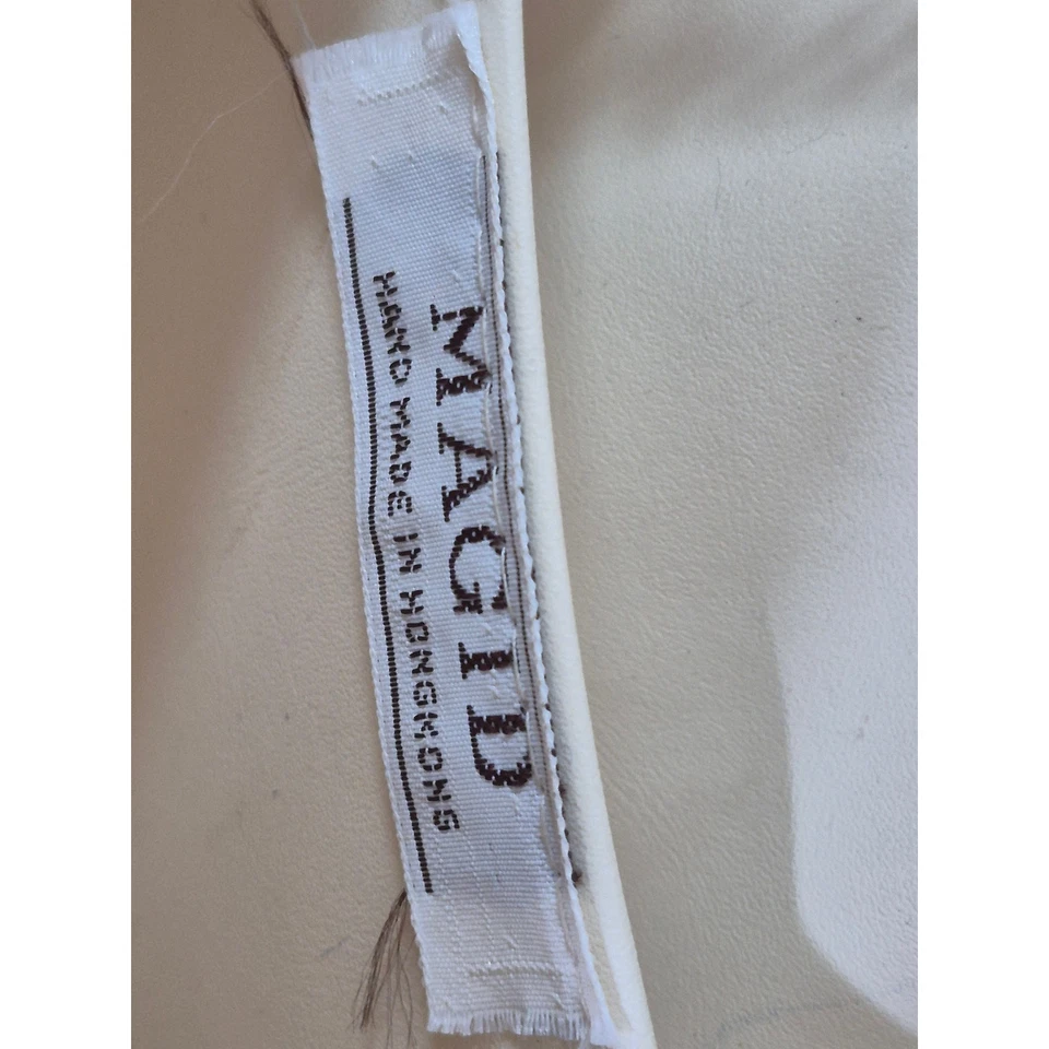 Cartera pequeña de mimbre natural Magid vintage años 60 cadena dorada correa para el hombro  Foto 4 de 4