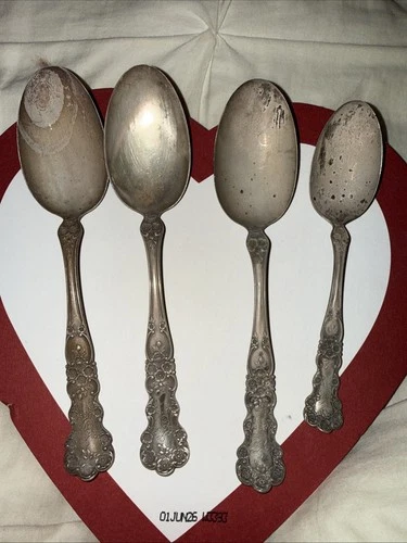 4 Vintage Gorham Sterling Buttercup Serving Spoons