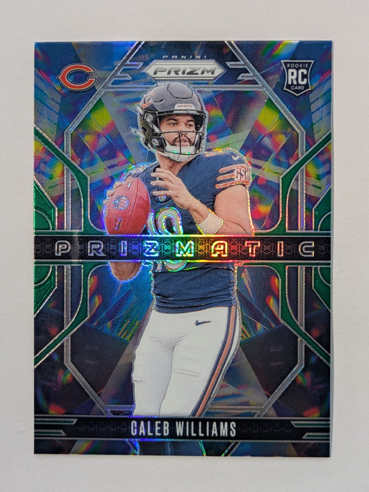 Caleb Williams-2024 Panini Prizm #1 Prizmatic Rookie Green Prizm